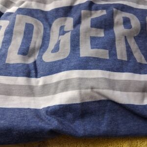 League Blue Button-Up Shirt Hoodie Of DODGERS